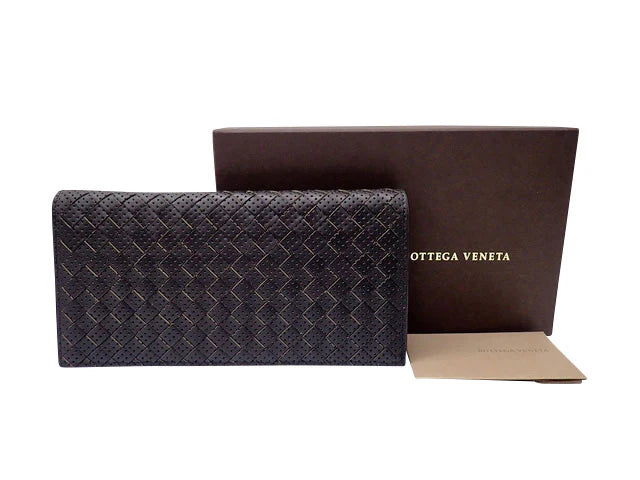 ボッテガ・ヴェネタ BOTTEGA VENETA ネロ イントレチャートVN コンチネンタル ウォレット パンチングレザー 156819 新 –  正木屋質店