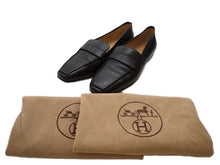 画像をギャラリービューアに読み込む, - HERMES エルメス H Logo Hロゴ Moccasin Loafers Flat Shoes モカシン ローファー フラット レディースシューズ