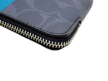 画像をギャラリービューアに読み込む, - COACH コーチ F66052 ヴァーシティ ストライプ シグネチャー コーナージップ リストレット ポーチ