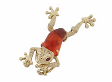 画像をギャラリービューアに読み込む, - ペンダントトップ 蛙 K18YG ファイヤーオパール4.76 ダイヤ0.10 ルビー0.08