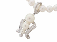 画像をギャラリービューアに読み込む, - MIKIMOTO ミキモト パールネックレス SV ペンダント K18WG ダイヤ