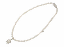 画像をギャラリービューアに読み込む, - MIKIMOTO ミキモト パールネックレス SV ペンダント K18WG ダイヤ