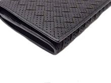 画像をギャラリービューアに読み込む, - BOTTEGA VENETA ボッテガ・ヴェネタ Nero Intrecciato VN ネロ イントレチャートVN Continental Wallet Perforated Leather コンチネンタル ウォレット パンチングレザー 156819