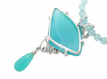 画像をギャラリービューアに読み込む, 藤平 卓 TAKASHI FUJIHIRA ネックレス Pt900/K18WG/シルバー カルセドニー25.66 4.64 ブルートパーズ アパタイト レインボームーンストーン