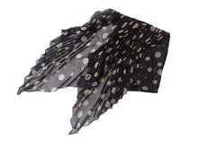 画像をギャラリービューアに読み込む, - シャネル CHANEL COCO Mark ココマーク Sheer dot シアー ドット Pleat プリーツ silk scarf tie シルク スカーフ タイ