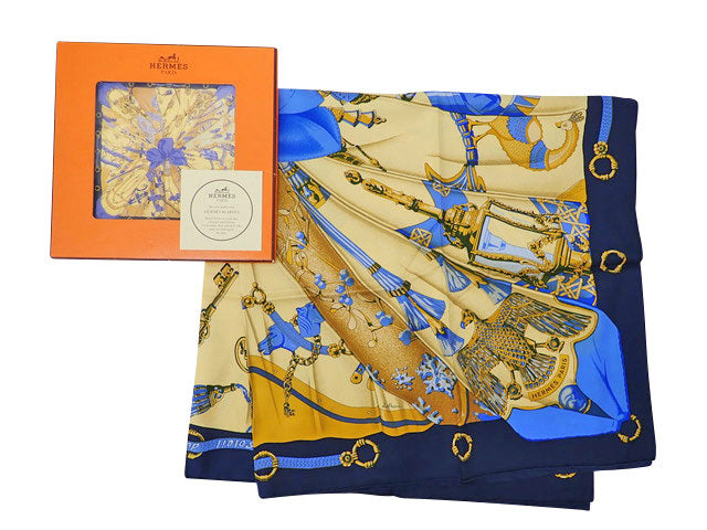 HERMES エルメス CARRE 90 カレ 90 soleil de soie シルクの太陽 Scarf スカーフ – 正木屋質店