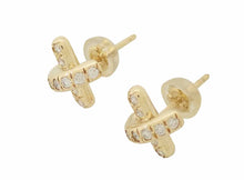 画像をギャラリービューアに読み込む, - ティファニー クロスステッチ ピアス ダイヤ K18YG