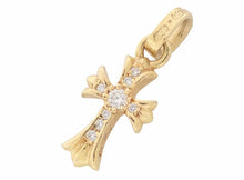 画像をギャラリービューアに読み込む, - クロムハーツ ペンダントトップ ベビー ファットクロス パヴェダイヤ 22K