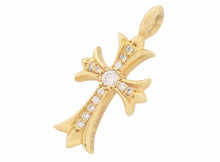 画像をギャラリービューアに読み込む, - クロムハーツ ペンダントトップ タイニークロスファット パヴェダイヤ 22K