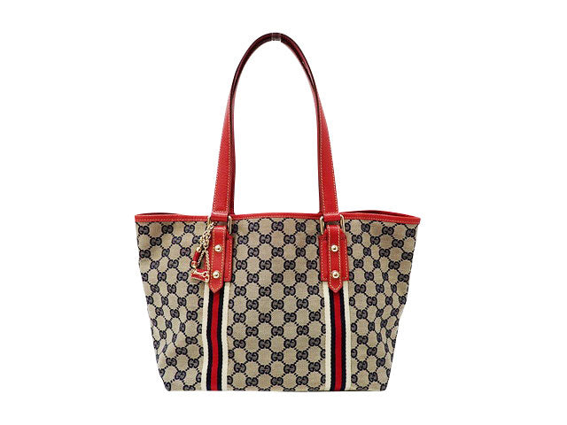GUCCI グッチ トートバッグ シェリーライン GGキャンバス チャーム付 GUCCI グッチ トートバッグ シェリーライン GGキャンバス チャーム付