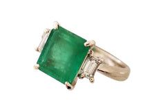 画像をギャラリービューアに読み込む, - リング Pt900 エメラルド 3.79 ダイヤ 0.50 #16