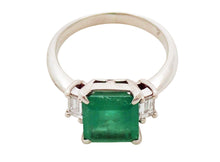 画像をギャラリービューアに読み込む, - リング Pt900 エメラルド 3.79 ダイヤ 0.50 #16