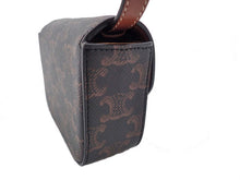 画像をギャラリービューアに読み込む, CELINE セリーヌ MINI CLAUDE IN TRIOMPHE CANVAS AND CALFSKIN ミニ クロード トリオンフキャンバス&カーフスキン Shoulder Bag ショルダーバッグ 10I512DQB.04LU