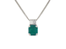画像をギャラリービューアに読み込む, ネックレス Pt900/850 エメラルド2.73 ダイヤ0.53