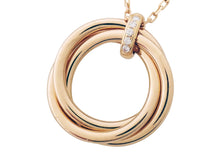 画像をギャラリービューアに読み込む, カルティエ トリニティ ネックレス B3044700 2009年 クリスマス限定 K18PG 5Pダイヤ