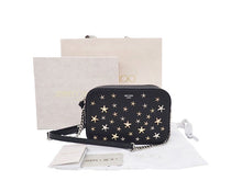 画像をギャラリービューアに読み込む, - JIMMY CHOO ジミーチュウ LULLABY ララバイ Metal Mix Star Studded メタル ミックス スタースタッズ付き Pochette Shoulder Bag ポシェット ショルダーバッグ