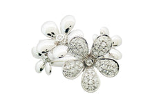 画像をギャラリービューアに読み込む, ポンテ・ヴェキオ リング フラワー K18WG ダイヤ0.41 #10.5