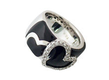 画像をギャラリービューアに読み込む, ポンテ・ヴェキオ リング ハート K18WG オニキス ダイヤ0.21 #12