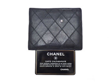 画像をギャラリービューアに読み込む, - CHANEL シャネル Bicolore ビコローレ Double Stitch ダブルステッチ Bi-Fold Wallet Without Coin Purse 小銭入れ無し 二つ折り財布