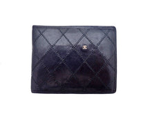 画像をギャラリービューアに読み込む, - CHANEL シャネル Bicolore ビコローレ Double Stitch ダブルステッチ Bi-Fold Wallet Without Coin Purse 小銭入れ無し 二つ折り財布