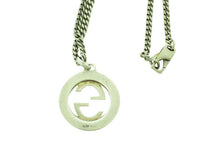 画像をギャラリービューアに読み込む, - GUCCI グッチ Interlocking G Pendant Necklace Silver925 インターロッキングG ペンダント シルバー ネックレス 246490 J8400 8106