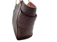 画像をギャラリービューアに読み込む, - MICHAEL KORS マイケルコース Jet Set Travel Signature Large ジェット セット トラベル シグネチャー ラージ Chain Shoulder Tote Bag チェーン ショルダー トートバッグ 35F8GTVE7B