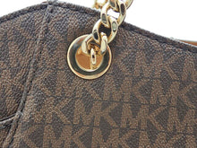 画像をギャラリービューアに読み込む, - MICHAEL KORS マイケルコース Jet Set Travel Signature Large ジェット セット トラベル シグネチャー ラージ Chain Shoulder Tote Bag チェーン ショルダー トートバッグ 35F8GTVE7B