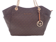 画像をギャラリービューアに読み込む, - MICHAEL KORS マイケルコース Jet Set Travel Signature Large ジェット セット トラベル シグネチャー ラージ Chain Shoulder Tote Bag チェーン ショルダー トートバッグ 35F8GTVE7B