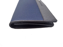 画像をギャラリービューアに読み込む, MONTBLANC モンブラン Nightflight Leather & Fabric Wallet 6 Compartments ナイトフライト レザー アンド ファブリック ウォレット 6 コンパートメント Bifold Long Wallet Without Coin Purse 小銭入れ無し 二つ折り長財布 106003