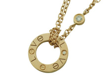 画像をギャラリービューアに読み込む, カルティエ ラブサークル ネックレス 2Pダイヤ K18PG