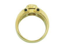 画像をギャラリービューアに読み込む, リング K18YG ダイヤ 1.17 サファイア 1.83 0.21 #14.5