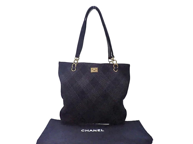 CHANEL シャネル Wild Stitch ワイルドステッチ Suede Tote Bag