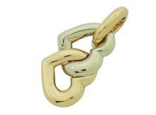 画像をギャラリービューアに読み込む, カルティエ ダブルハートペンダント K18YG/WG