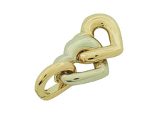 画像をギャラリービューアに読み込む, カルティエ ダブルハートペンダント K18YG/WG