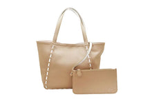 画像をギャラリービューアに読み込む, Kitamura キタムラ Stitch Design Leather Tote Bag with Pouch ポーチ付き ステッチ デザイン レザー トートバッグ