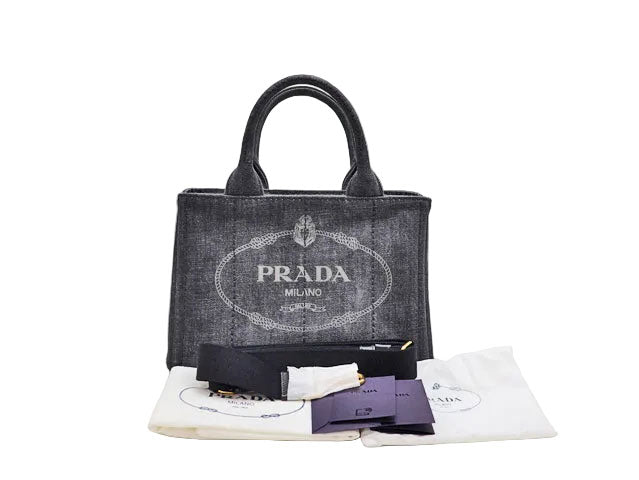 PRADA グレー トートバッグ　カナパ　M PRADA プラダ CANAPA カナパ 2WAY Shoulder Tote Bag ショルダー