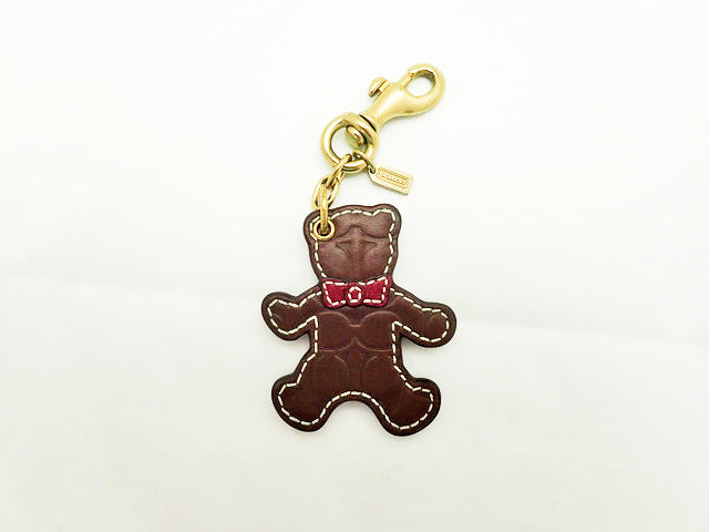 COACH コーチ Signature シグネチャー Bear クマ Bag Charm バッグ