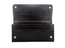 画像をギャラリービューアに読み込む, - PRADA プラダ 1M1132 二つ折り 長財布 黒 ナイロン/牛革