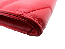 画像をギャラリービューアに読み込む, - YSL SAINT LAURENT サンローラン ルル エンベロープ ウォレット スモール シャイニーレッド キルティングレザー 504668OJ4066805