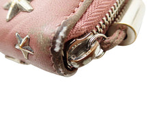 画像をギャラリービューアに読み込む, - JIMMY CHOO ジミーチュウ FILIPA スター スタッズ ジップ アラウンド ウォレット ピンクベージュ