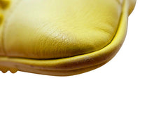 画像をギャラリービューアに読み込む, - Christian Louboutin クリスチャンルブタン ルビポッシュ スパイクスタッズ クラッチバッグ ウォレット イエロー/赤 カーフ