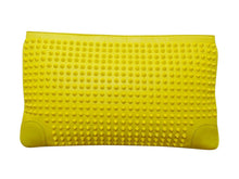 画像をギャラリービューアに読み込む, - Christian Louboutin クリスチャンルブタン ルビポッシュ スパイクスタッズ クラッチバッグ ウォレット イエロー/赤 カーフ