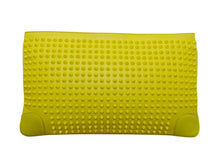 画像をギャラリービューアに読み込む, - Christian Louboutin クリスチャンルブタン ルビポッシュ スパイクスタッズ クラッチバッグ ウォレット イエロー/赤 カーフ