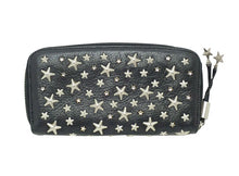 画像をギャラリービューアに読み込む, JIMMY CHOO ジミーチュウ FILIPA クリスタル スター スタッズ ジップ アラウンド ウォレット