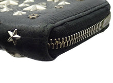 画像をギャラリービューアに読み込む, JIMMY CHOO ジミーチュウ FILIPA クリスタル スター スタッズ ジップ アラウンド ウォレット