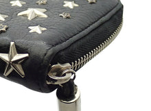 画像をギャラリービューアに読み込む, JIMMY CHOO ジミーチュウ FILIPA クリスタル スター スタッズ ジップ アラウンド ウォレット
