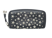 画像をギャラリービューアに読み込む, JIMMY CHOO ジミーチュウ FILIPA クリスタル スター スタッズ ジップ アラウンド ウォレット