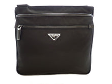 画像をギャラリービューアに読み込む, - PRADA プラダ 2VH251 ナイロン ショルダーバッグ 黒 ナイロン/牛革