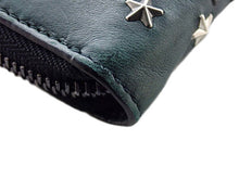 画像をギャラリービューアに読み込む, JIMMY CHOO ジミーチュウ カーナビー スタースタッズ付 ジップアラウンド ウォレット