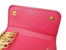 画像をギャラリービューアに読み込む, - PRADA プラダ 1PG222 サフィアーノレザー 6連キーケース ピオニア(ピンク) 革